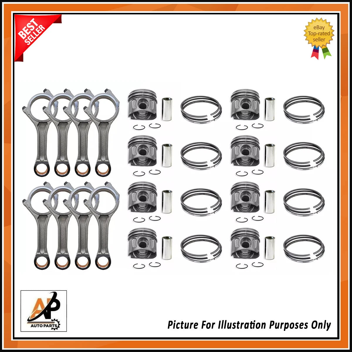 Conrod and Piston Set for Land Rover Range Rover L405 4.4 Diesel (2013–2017)