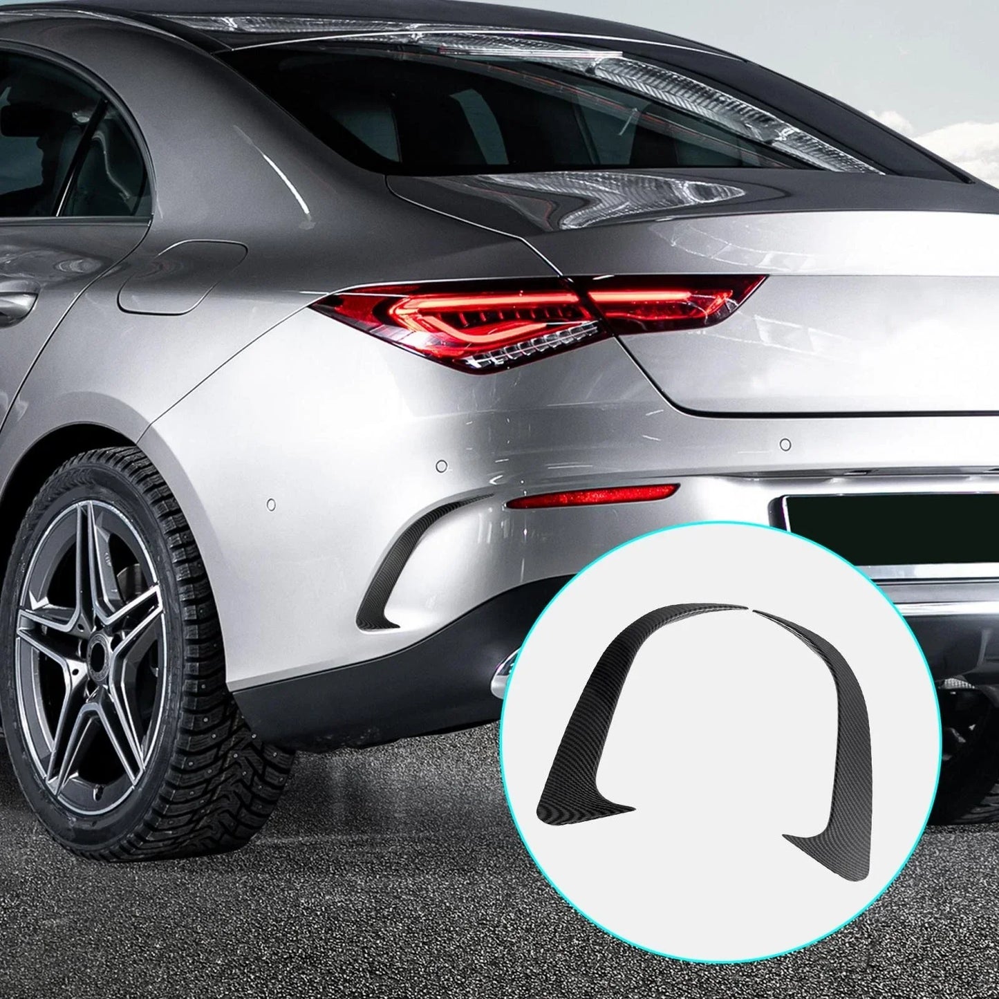 Car Rear Bumper Spoiler Air Vent Outlet Cover Trim for Mercedes-Benz