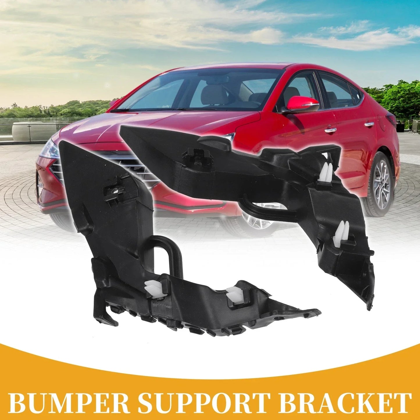 Front Bumper Support Bracket for Hyundai Elantra (2017-2018) 1 Pair