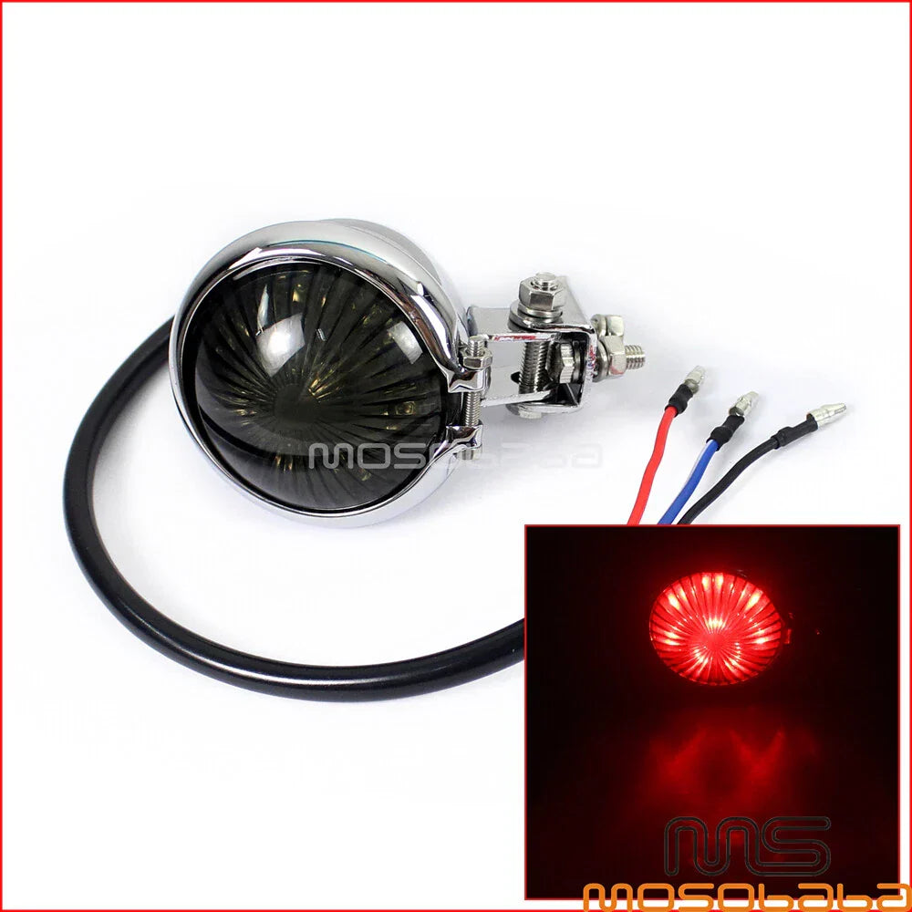 LED Rear Brake Tail Light for Harley Chopper Cafe Racer 12V
