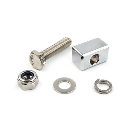 Chrome Headlight Mounting Block for Harley Custom Headlight
