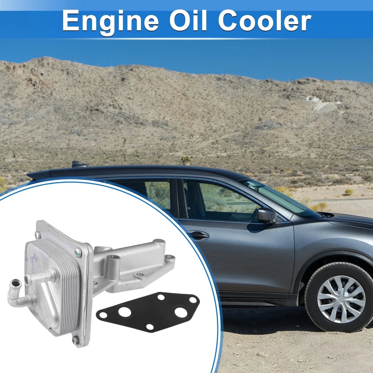 Engine Oil Cooler with Gasket for Nissan Altima, Sentra (2002-2012)