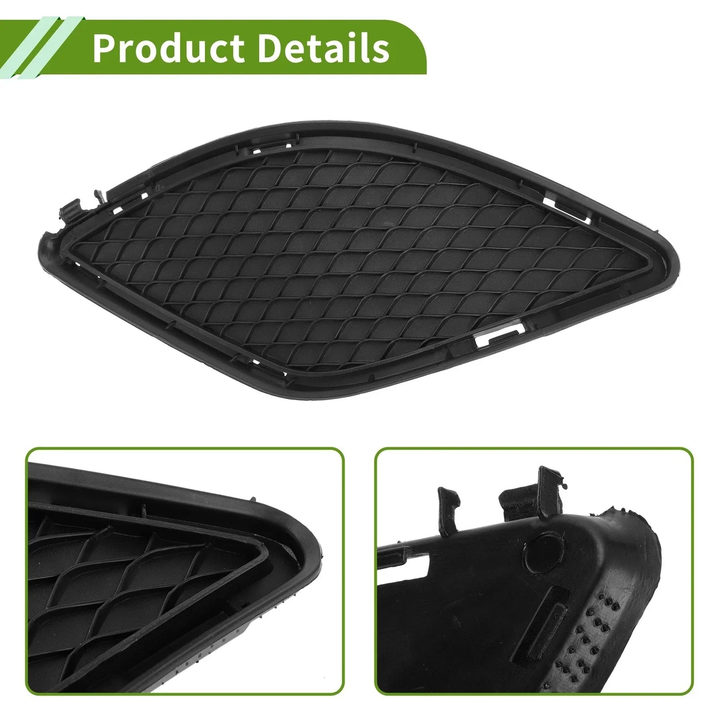 Front Left Fog Light Grill for Mercedes-Benz CLA250 (2014-2019) Black
