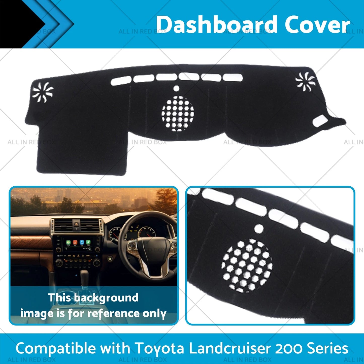 Dash Mat for Toyota Landcruiser 200 Series 3 VX GXL (2015-2021)