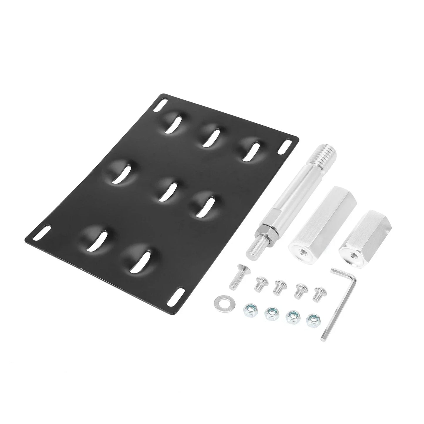 Bumper Tow Hook License Plate Mount Bracket for Mercedes