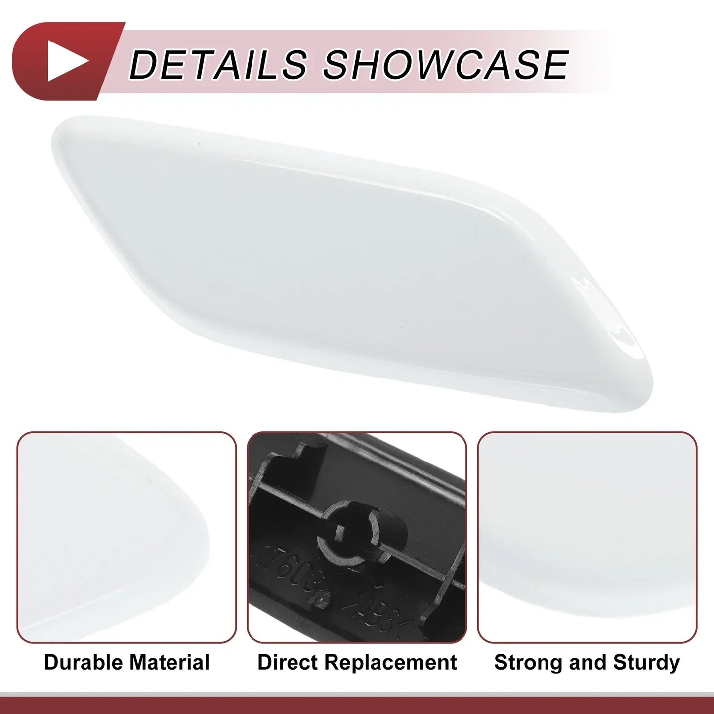 Front Right Washer Nozzle Cover for Honda CR-V MK3 Facelift (2009-2011) White