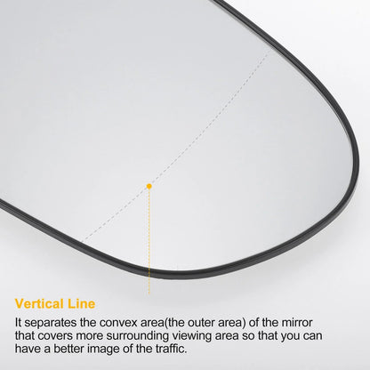 Right Side Heated White Mirror Glass for Hyundai i40 (2012-2020)