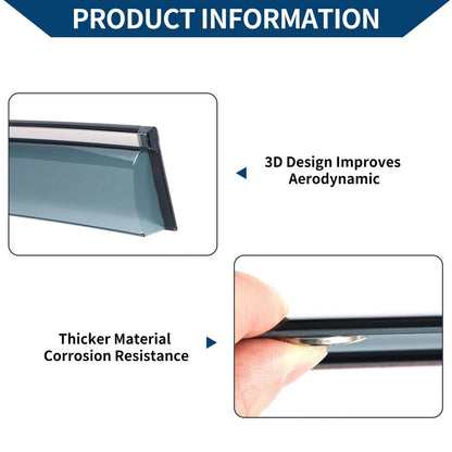 Car Window Deflectors for Hyundai Accent Sedan (2006-2010) - Side Vent Visors