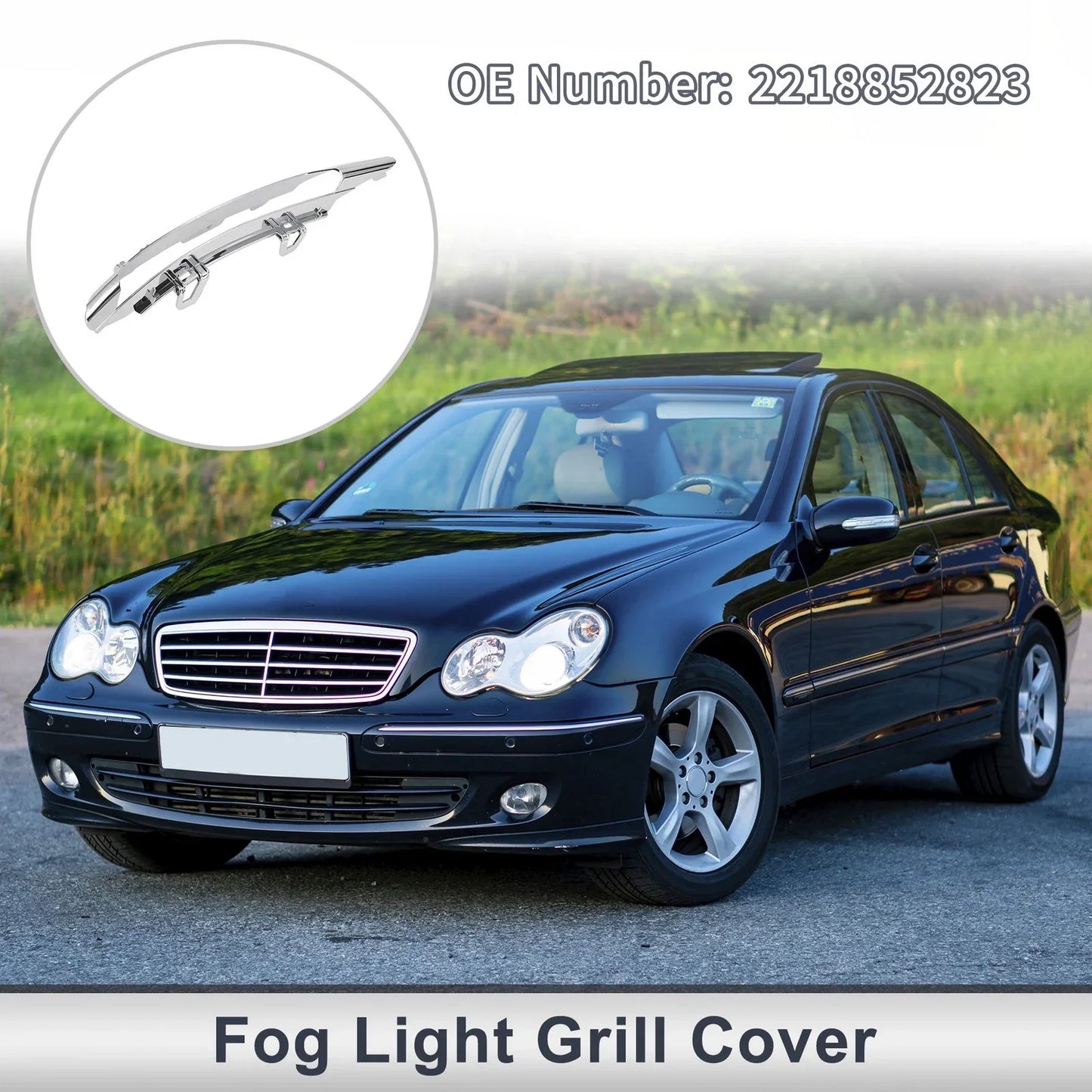 Front Right Fog Light Grill for Mercedes Benz W221 (2010-2013)