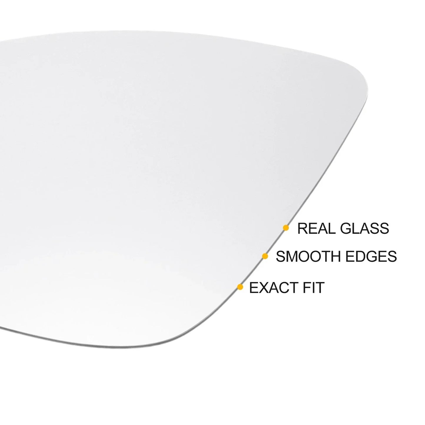 Left Side White Heated Mirror Glass for Porsche Cayman Boxster (2005-2012)