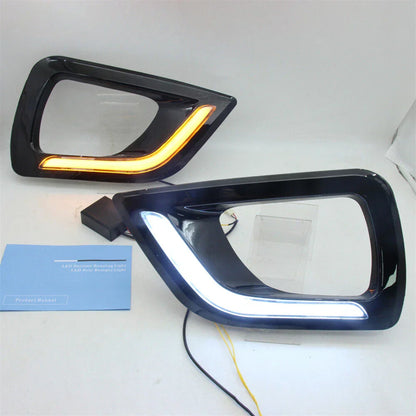 Fog Light Covers w/ Turn Signal DRL for Nissan Navara NP300 (2015-2018)