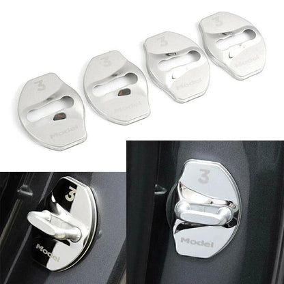 4 x Door Lock Covers for Tesla Model 3 (2018-2022)