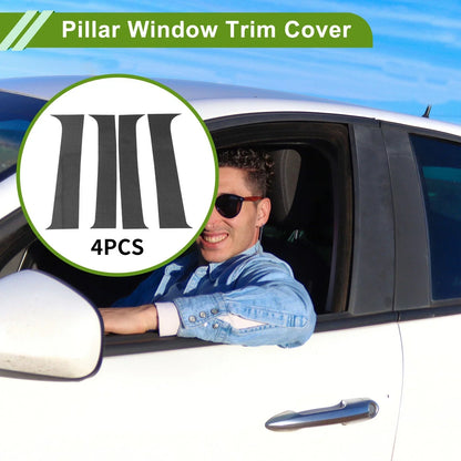 4 Pcs Door Pillar Window Trim for Chevy Silverado (2014-2023)