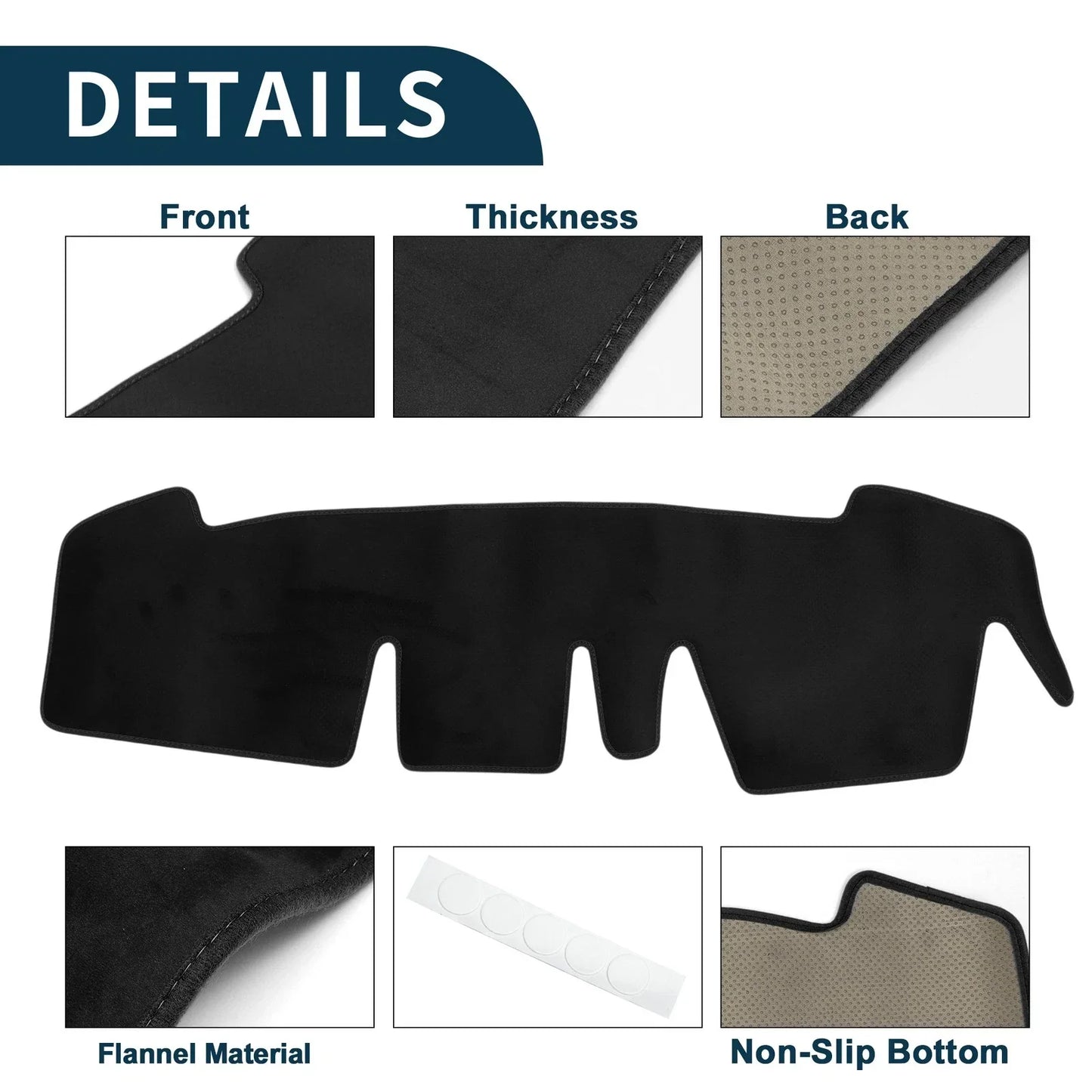 Dashboard Dash Cover Mat for Honda N-ONE JG3 JG4 Sun Protector Black (2012-2020)