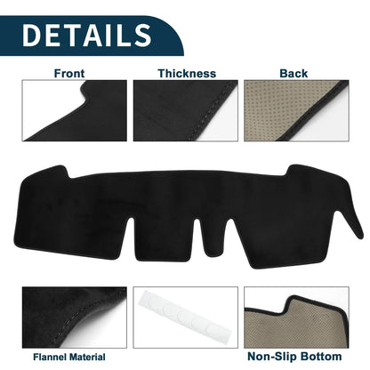 Dashboard Dash Cover Mat for Honda N-ONE JG3 JG4 Sun Protector Black (2012-2020)