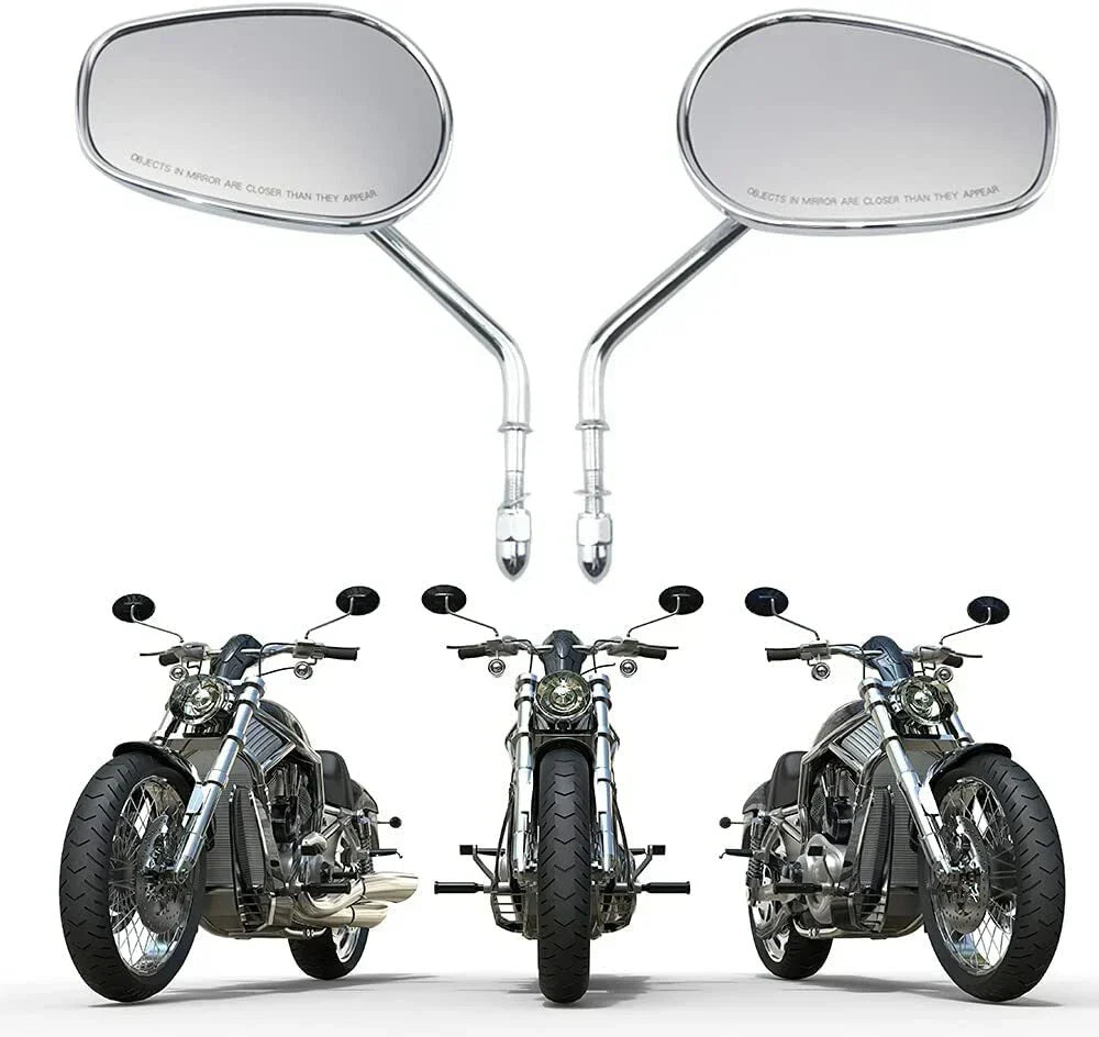 Chrome Rear View Side Mirror for Harley Davidson Fatboy (1990-2017)