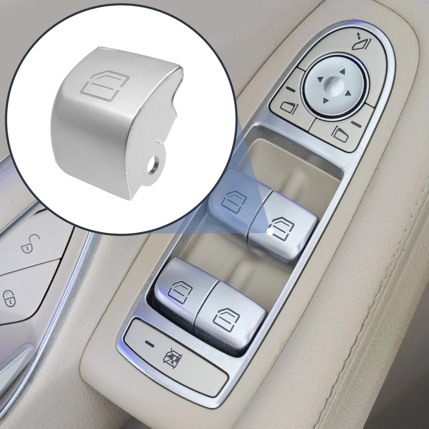 Front Left Window Glass Lift Switch Cover for Mercedes Benz S320 (1995-1999)