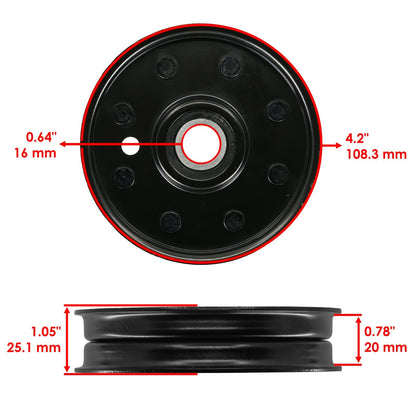 Deck Spindle Pulley Belt Replacement for John Deere GX335 GX345 GX355 (48")