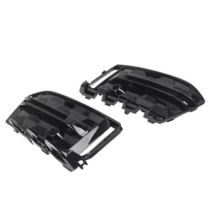 Front Lower Fog Light Frame Covers Glossy Black for Audi A6 C8 (2023-2025)
