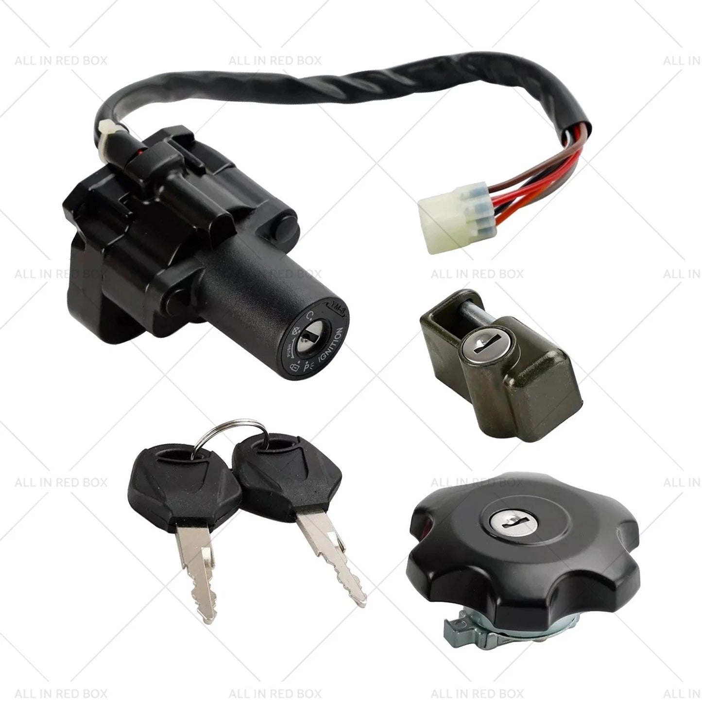 Ignition Switch Fuel Cap Seat Lock Set for Suzuki DR650 DR650SE (1996-2022)
