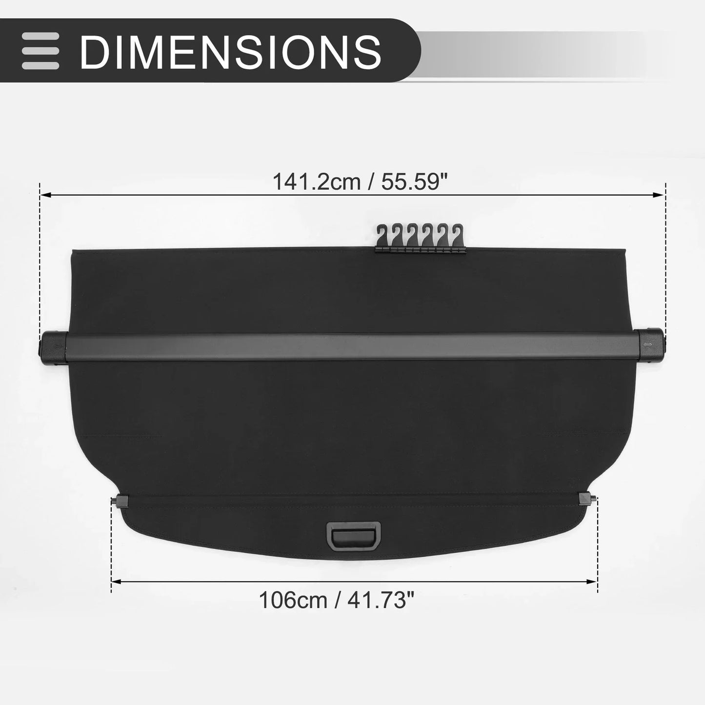 Retractable Cargo Cover for Honda CR-V 2007-2011 Rear Trunk Parcel Shelf Black
