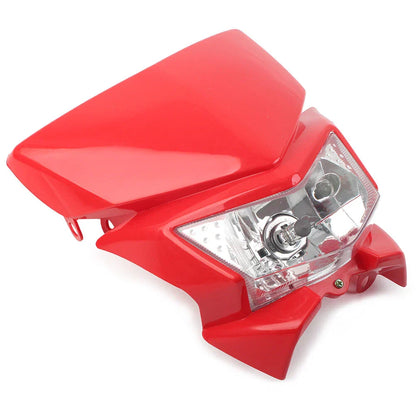 Headlight Lamp for MX Enduro Dirt Trail Bike 250cc Red