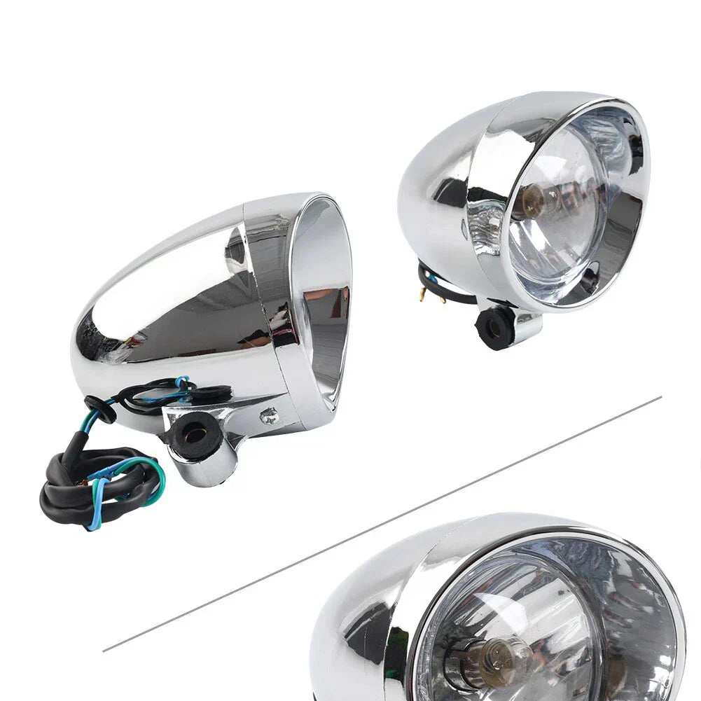 Custom Chrome Motorcycle Passing Spot Light Fog Lamp -  Lights