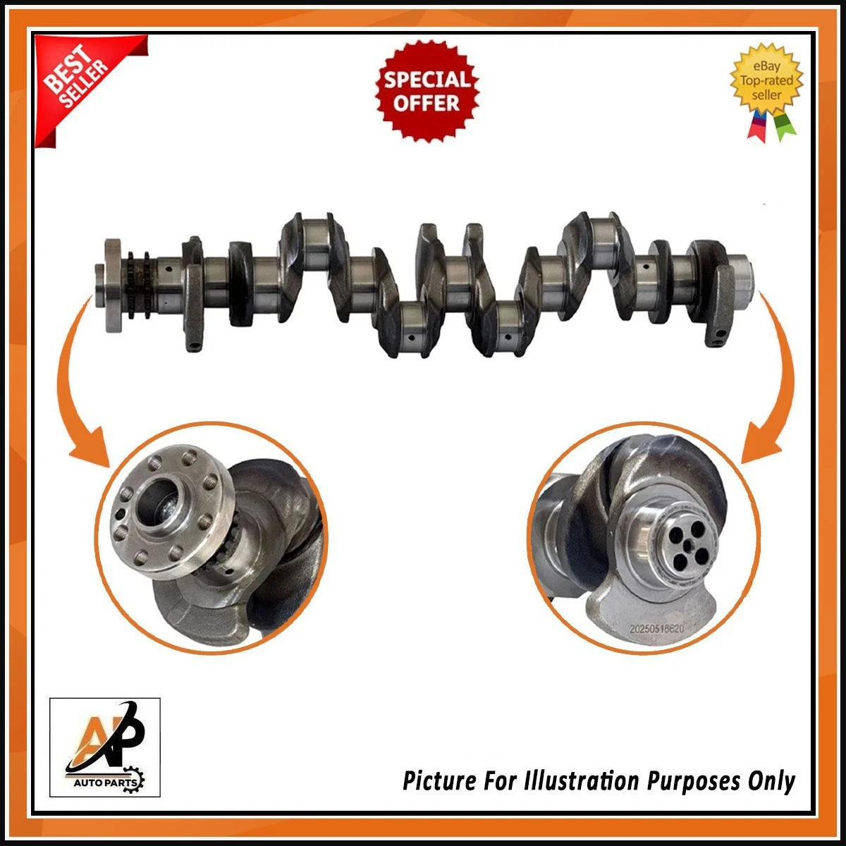 Forged Crankshaft Replacement for BMW N57 3.0D Diesel (2008–2018)
