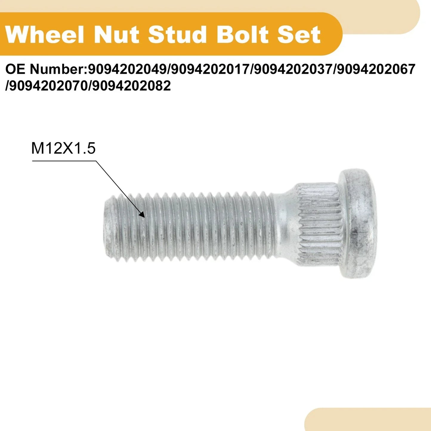 M12x1.5 Wheel Lug Studs for Lexus ES (2006-2025) - 10 Pieces