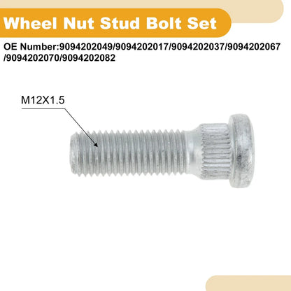 M12x1.5 Wheel Lug Studs for Lexus ES (2006-2025) - 10 Pieces