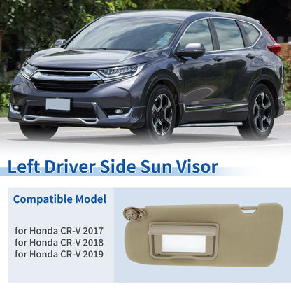 Left Side Sun Visor for Honda CR-V (2017-2019) Beige 1 x Piece