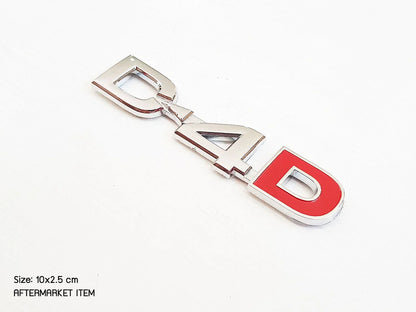 D4D Chrome Logo Emblems Badges for Toyota Vigo MK6 MK7 (2005-2015)
