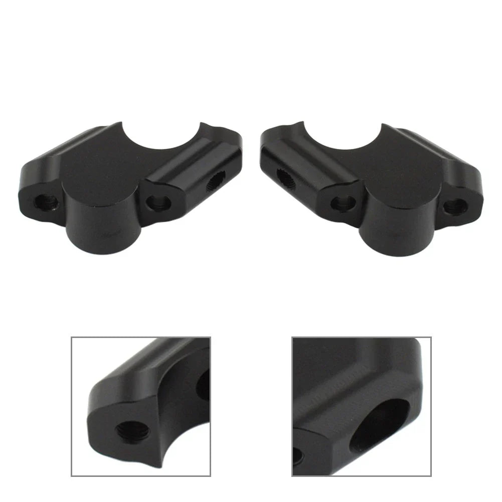Black Offset Handlebar Riser Clamp for Yamaha Tenere 700 (2019-2025)