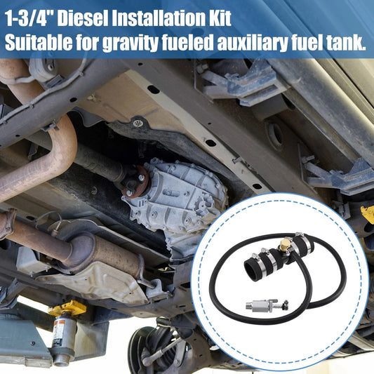 Auxiliary Fuel Tank Set with 1-3/4" Fill Line for Dodge Diesel