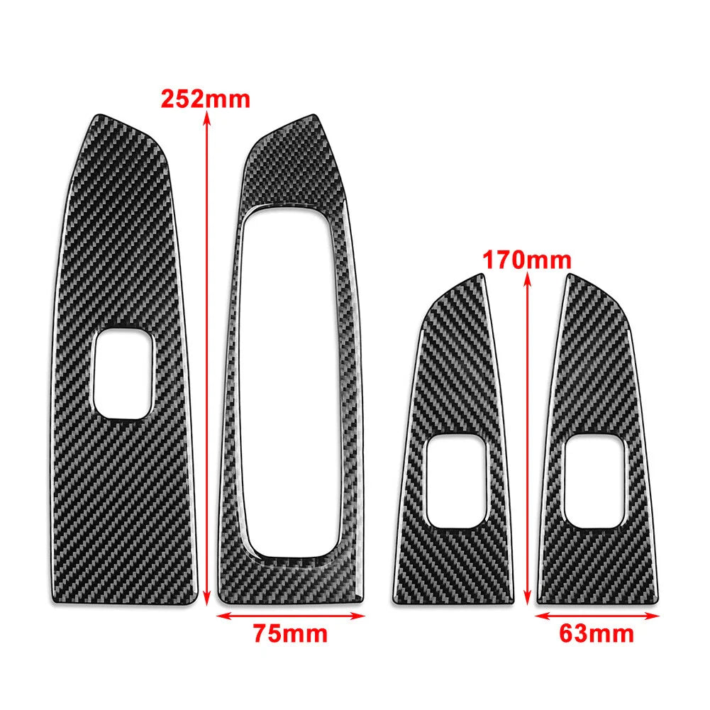 Carbon Fiber Window Lift Switch Panel Cover for Kia Forte Cerato K3 (2019-23)
