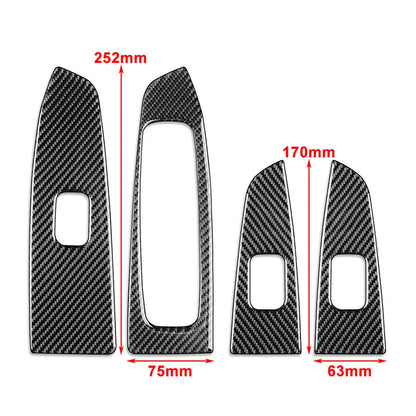 Carbon Fiber Window Lift Switch Panel Cover for Kia Forte Cerato K3 (2019-23)