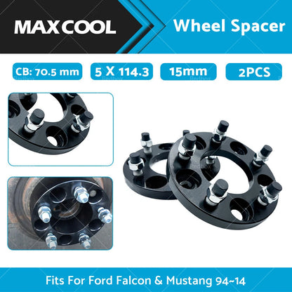 15mm Wheel Spacers for Ford Falcon & Mustang (2015-2023)