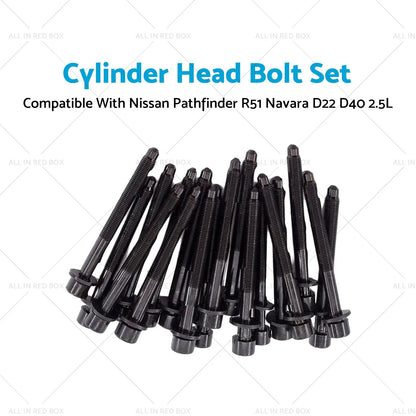 Cylinder Head Bolt Set for Nissan Pathfinder R51, Navara D22 D40 2.5L (2005-2015)