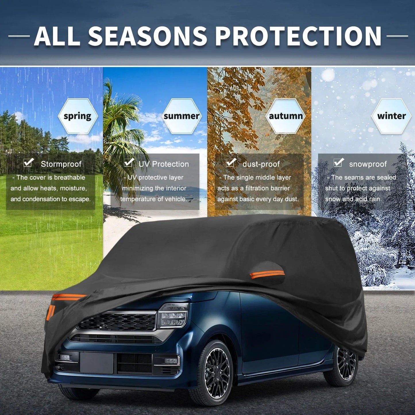 Waterproof Aluminum Film Cotton Car Cover for Honda N-WGN (2013-2023)
