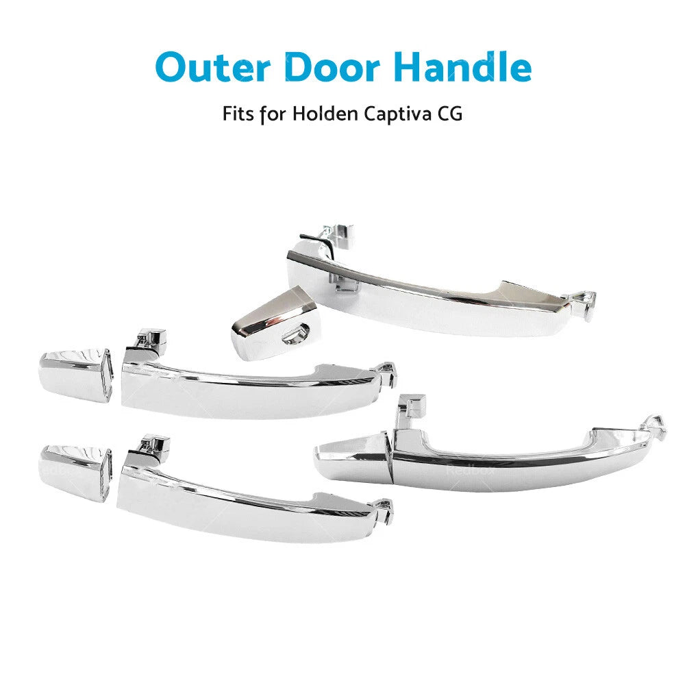 4 x Chrome Front & Rear Outer Door Handles for Holden Captiva (2006-2018)