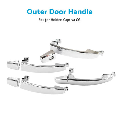4 x Chrome Front & Rear Outer Door Handles for Holden Captiva (2006-2018)