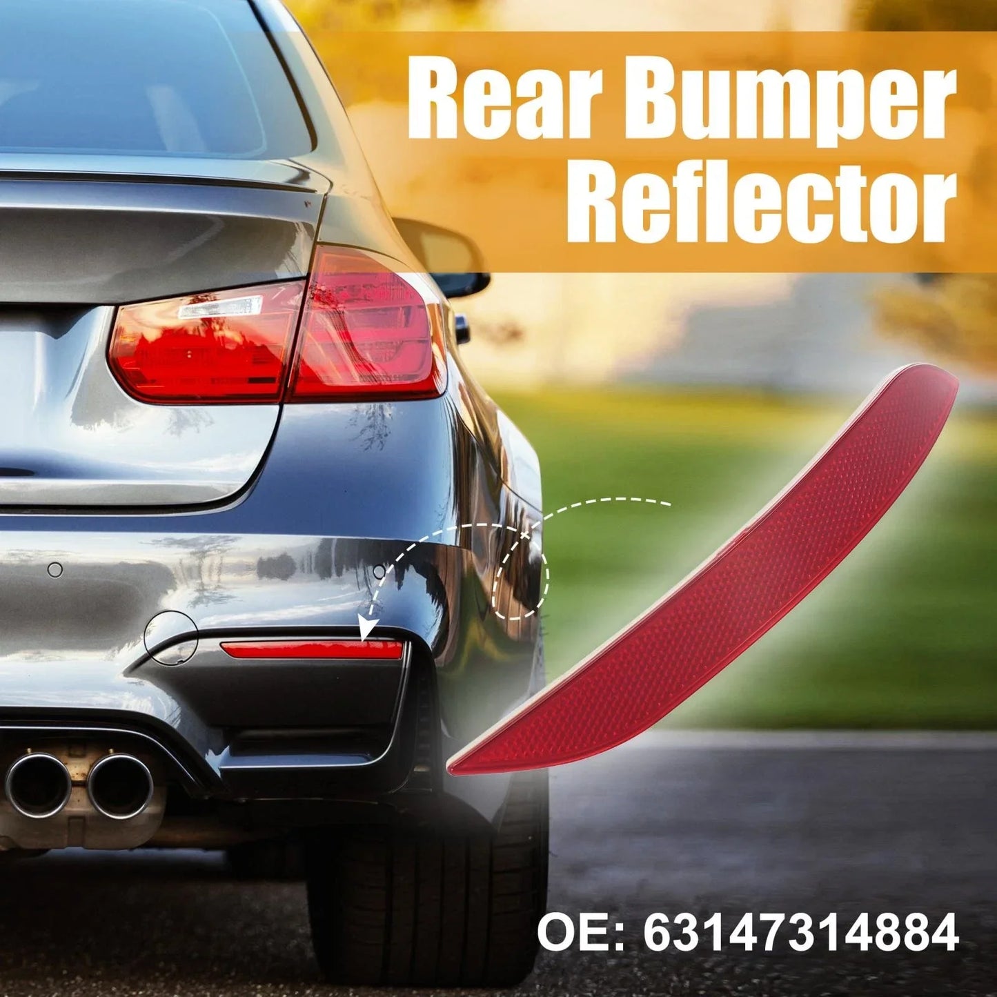 Rear Bumper Reflector Strip Cover Right Side for BMW X1 (2013-2015)