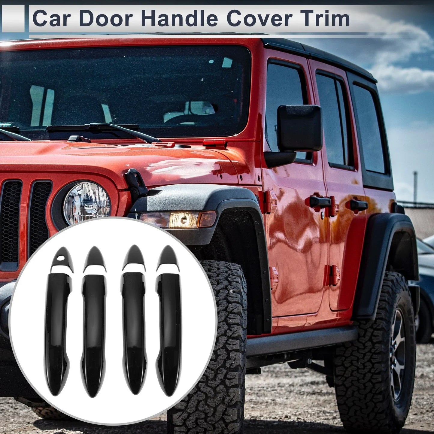 Door Handle Cover Trim for Honda Accord (2018-2023) Durable Black Trim