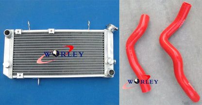 Aluminum Radiator & RED Silicone Hose for SUZUKI TL1000S (1997-2001)