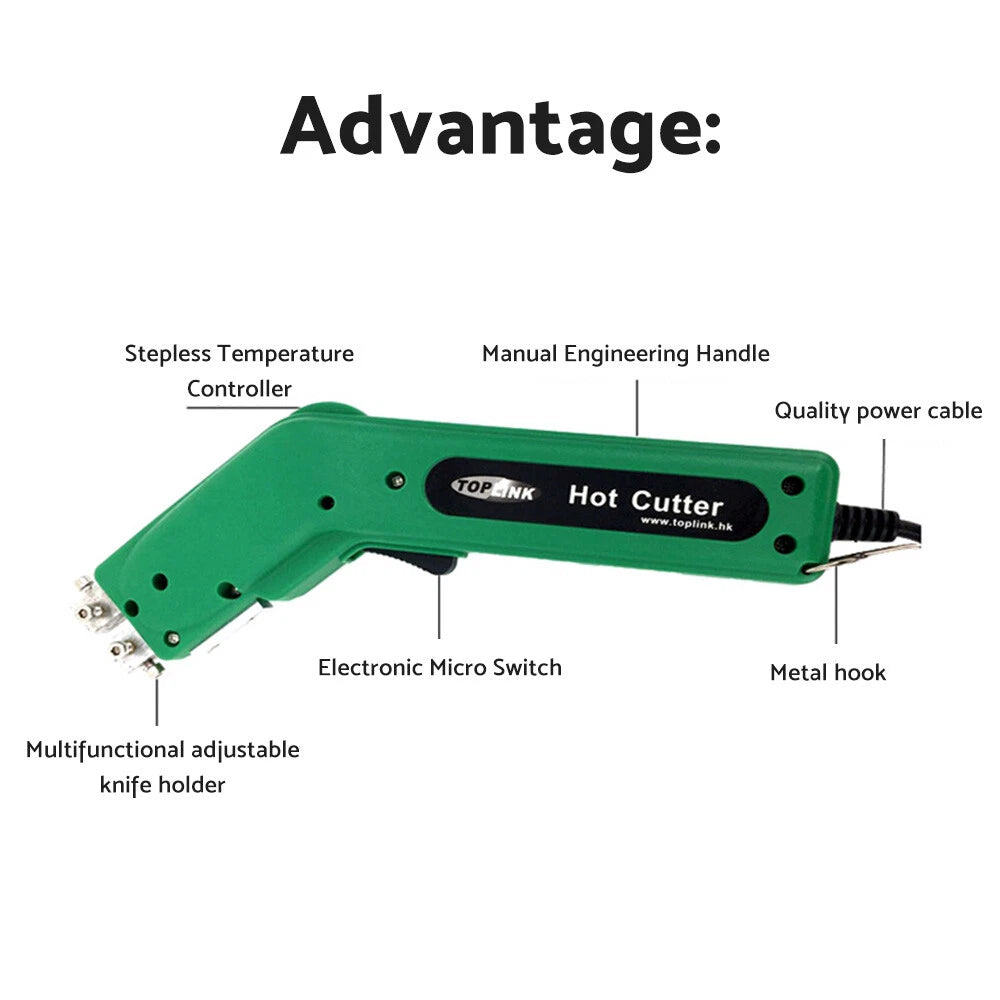 100W Hot Knife Fabric Cutter for Styrofoam, Sponge, Rope, Pipes Cutting