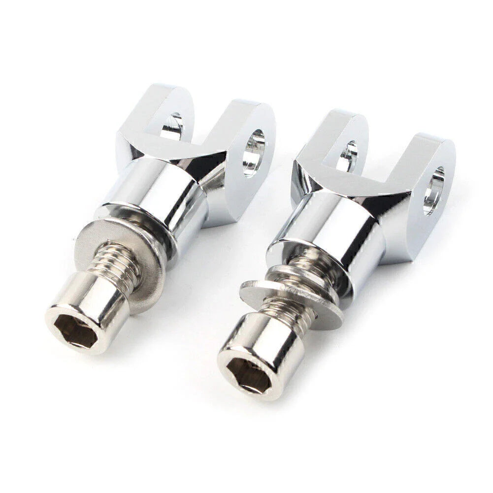 Silver Rear Passenger Foot Pegs for Harley Softail (2000-2020)