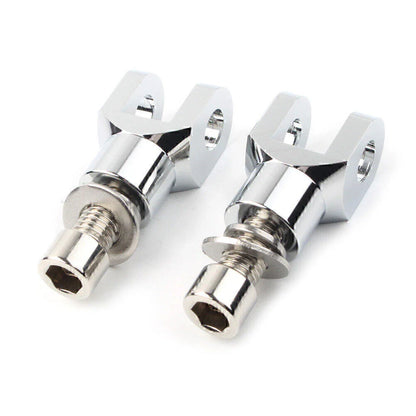 Silver Rear Passenger Foot Pegs for Harley Softail (2000-2020)
