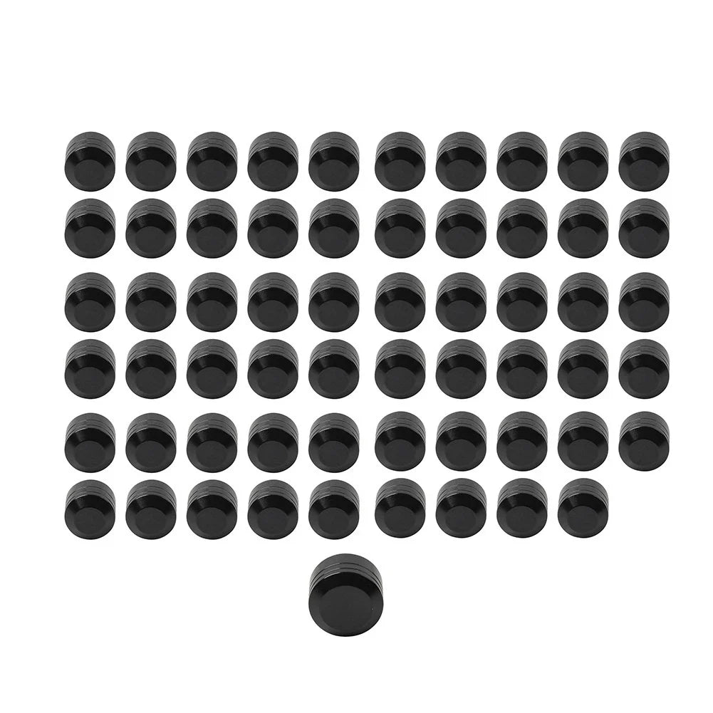 60 x Black Engine Bolt Caps Covers for Harley Evolution Engines (1984-1999)