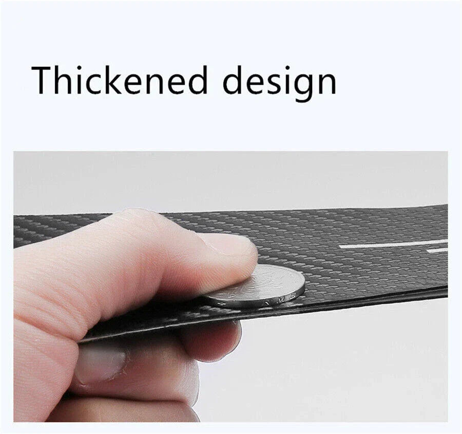4Pcs Carbon Fiber Car Door Step Sill Scuff Protector Cover for Universal Models
