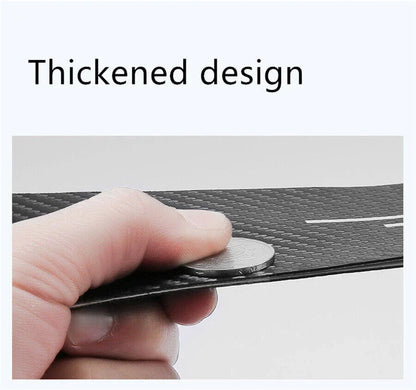 4Pcs Carbon Fiber Car Door Step Sill Scuff Protector Cover for Universal Models
